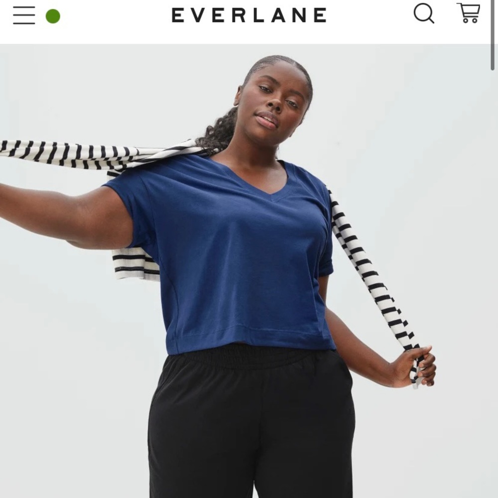 NWT Everlane The Original Cotton Slouchy V-Neck